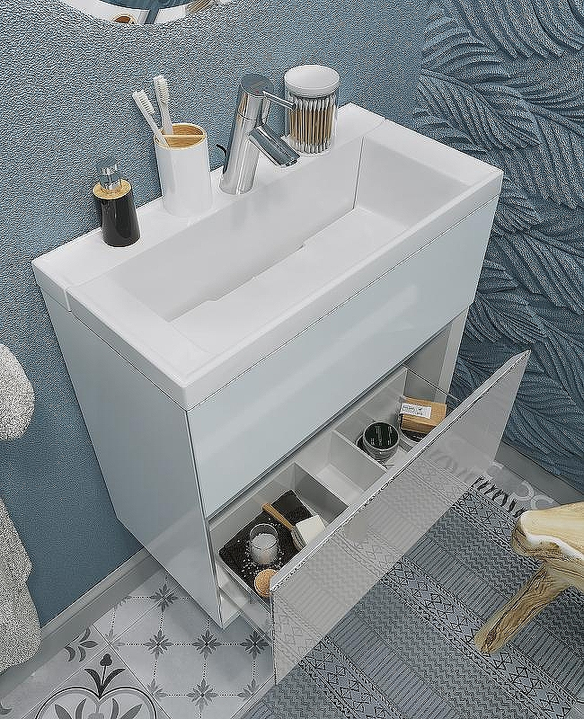 Тумба с раковиной Marka One Bumble 50П У88748 подвесная Белая, купить, цена, заказать, магазин, доставка, скидка, промокод, купить, цена, заказать, магазин, доставка, скидка, промокод