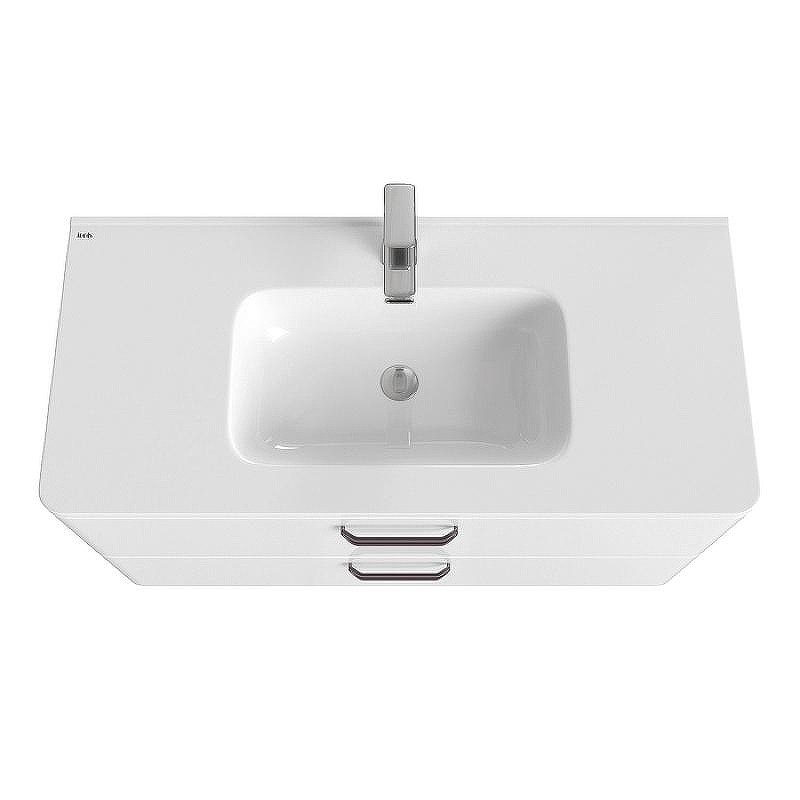 Тумба с раковиной Iddis Brick 100 BRI10WFi95K Белая, купить, цена, заказать, магазин, доставка, скидка, промокод, купить, цена, заказать, магазин, доставка, скидка, промокод