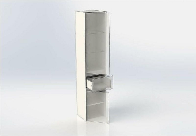 Шкаф пенал Aquanet Йорк 35 L 209143 подвесной Белый