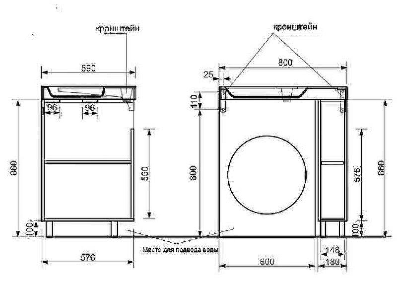 Тумба с раковиной Эстет Riga Luxe L 80 ФР-00009658 Белая, купить, цена, заказать, магазин, доставка, скидка, промокод, купить, цена, заказать, магазин, доставка, скидка, промокод