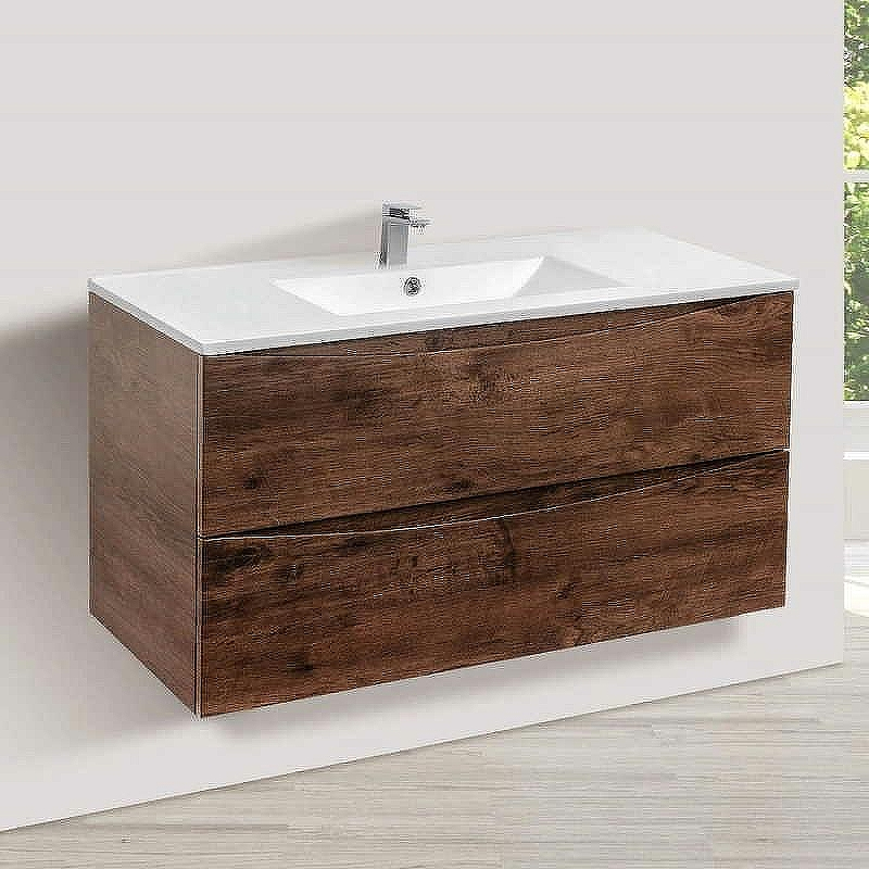 Тумба под раковину Vincea Mia 100 VMC-2MC100RW подвесная R.Wood, купить, цена, заказать, магазин, доставка, скидка, промокод, купить, цена, заказать, магазин, доставка, скидка, промокод