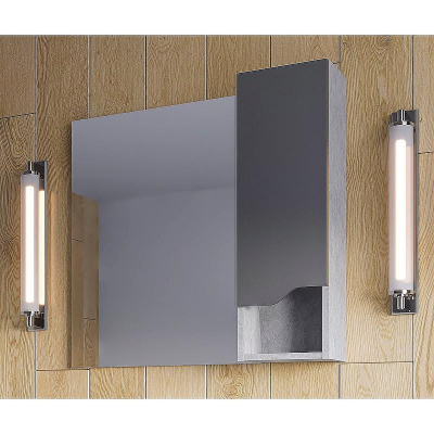 Зеркало со шкафом Stella Polar Абигель 100 SP-00001063 Серое Цемент