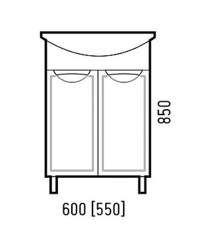 Тумба под раковину Corozo Монро 60 SD-00000663 Белая, купить, цена, заказать, магазин, доставка, скидка, промокод, купить, цена, заказать, магазин, доставка, скидка, промокод