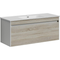 Тумба под раковину Sancos Smart 120 SM120-1E подвесная Дуб Бардолино Белая, купить, цена, заказать, магазин, доставка, скидка, промокод, купить, цена, заказать, магазин, доставка, скидка, промокод