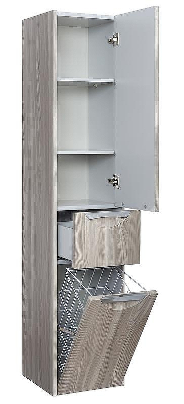 Шкаф пенал Aquaton Сильва 32 R 1A215603SIW6R подвесной с бельевой корзиной Дуб фьорд, купить, цена, заказать, магазин, доставка, скидка, промокод, купить, цена, заказать, магазин, доставка, скидка, промокод