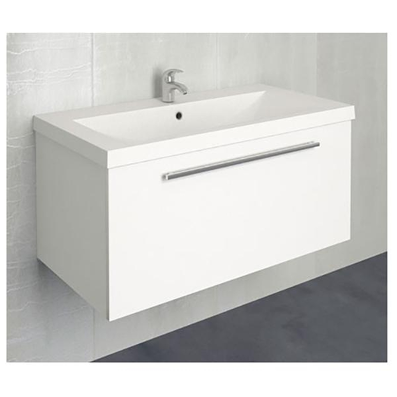 Тумба под раковину 1MarKa Соната 90П Белая глянцевая, купить, цена, заказать, магазин, доставка, скидка, промокод, купить, цена, заказать, магазин, доставка, скидка, промокод