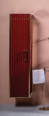 Шкаф пенал Boheme Armadi Art Monaco 35 868-RG подвесной Бордо глянец Золото