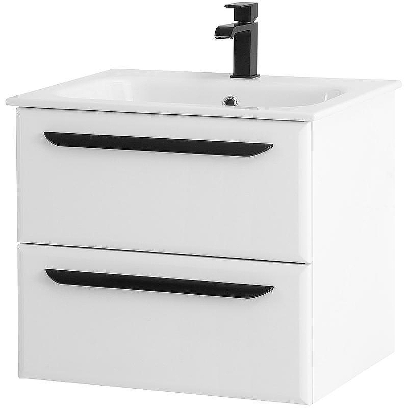 Тумба под раковину Cezares Eco-Cer 60 ECO-CER-600-2C-SO-BL подвесная Bianco Lucido без ручек, купить, цена, заказать, магазин, доставка, скидка, промокод, купить, цена, заказать, магазин, доставка, скидка, промокод