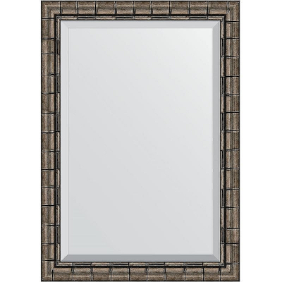 Зеркало Evoform Exclusive 103х73 BY 1196 с фацетом в багетной раме - Серебряный бамбук 73