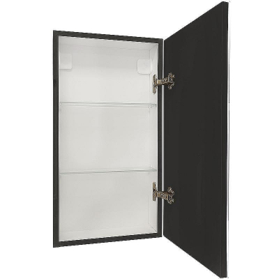 Зеркальный шкаф Континент Mirror Box black Led 35 R МВК054 с подсветкой Черный