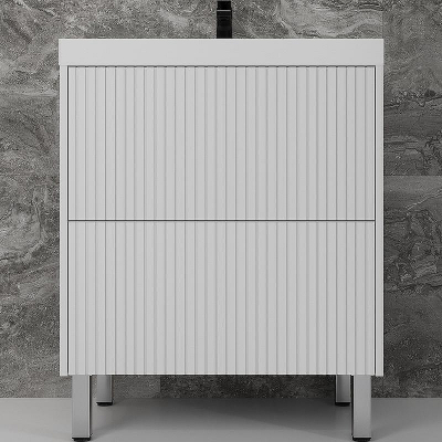 Тумба под раковину Style Line Стокгольм 70 ЛС-00002334 Белый рифленый софт