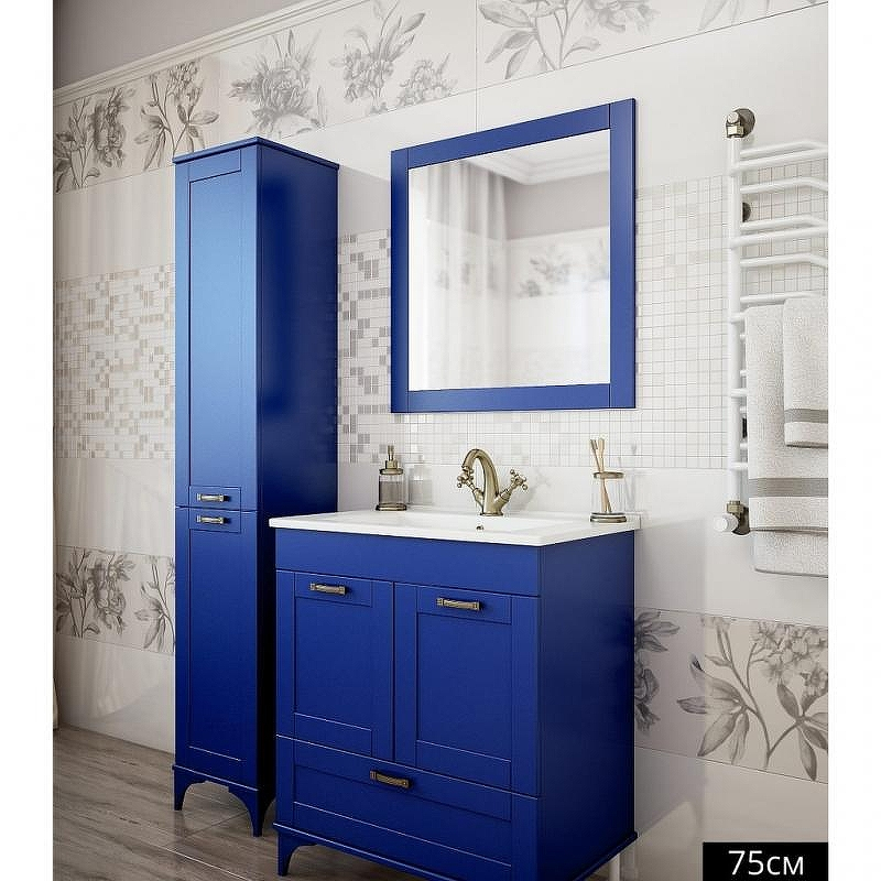 Шкаф пенал Sanflor Ванесса/2 34 L С000005886 Индиго, купить, цена, заказать, магазин, доставка, скидка, промокод, купить, цена, заказать, магазин, доставка, скидка, промокод