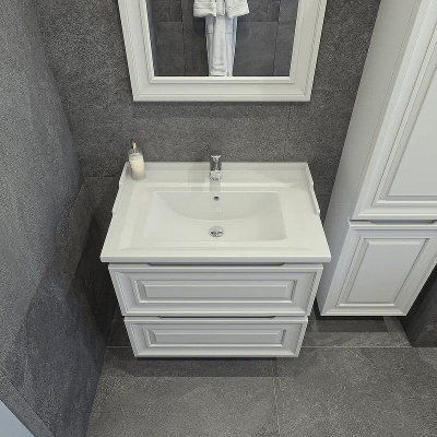 Тумба под раковину Caprigo Ponza 70 13520-В231 подвесная Белая матовая