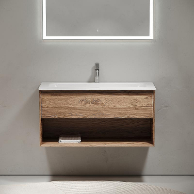 Тумба под раковину Sancos Marmi 1.0 100 MR1.0100ECH подвесная Дуб чарльстон