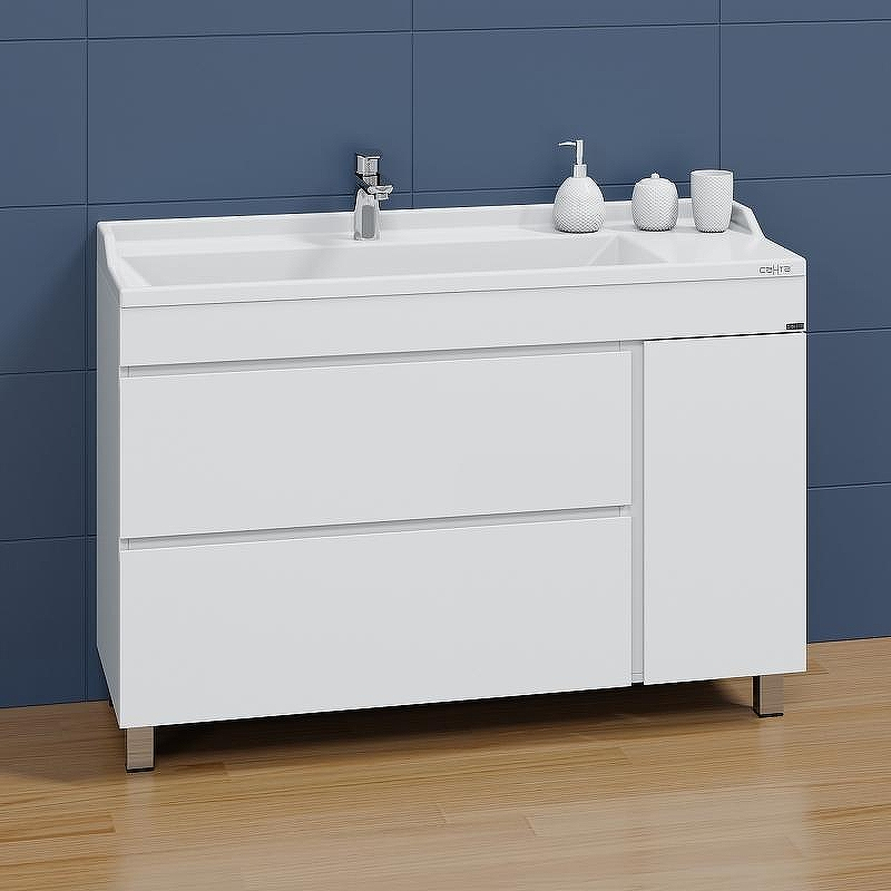 Тумба под раковину СанТа Марс 120 700254 Белая, купить, цена, заказать, магазин, доставка, скидка, промокод, купить, цена, заказать, магазин, доставка, скидка, промокод