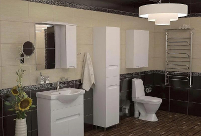 Шкаф пенал Orange Рио 40 PR 40-05KR с бельевой корзиной Белый