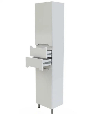 Шкаф пенал Orange Рио 40 PR 40-05KR с бельевой корзиной Белый