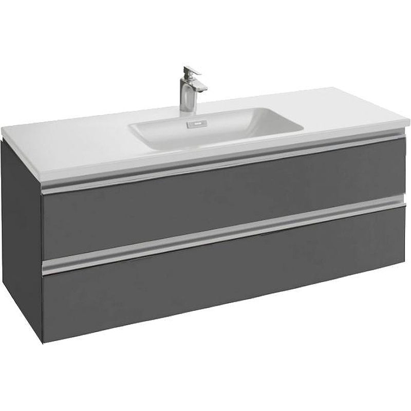 Тумба под раковину Jacob Delafon Vox 120 EB2021-RA-442 подвесная Серый антрацит, купить, цена, заказать, магазин, доставка, скидка, промокод, купить, цена, заказать, магазин, доставка, скидка, промокод