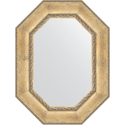 Зеркало Evoform Polygon 82х62 BY 7261 в багетной раме - Состаренное серебро с орнаментом 120