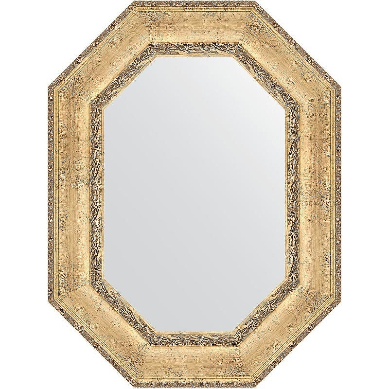 Зеркало Evoform Polygon 82х62 BY 7261 в багетной раме - Состаренное серебро с орнаментом 120, купить, цена, заказать, магазин, доставка, скидка, промокод, купить, цена, заказать, магазин, доставка, скидка, промокод