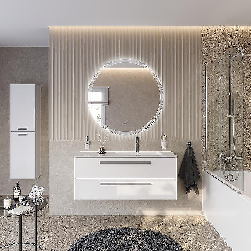 Тумба под раковину Cezares Eco-Cer-N 120 R ECO-CER-N-1200-2C-SO-BL-R подвесная Bianco Lucido без ручек, купить, цена, заказать, магазин, доставка, скидка, промокод, купить, цена, заказать, магазин, доставка, скидка, промокод