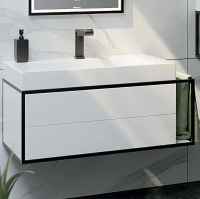 Тумба под раковину Clarberg Logic 80 L LOG0108L подвесная Белая, купить, цена, заказать, магазин, доставка, скидка, промокод, купить, цена, заказать, магазин, доставка, скидка, промокод