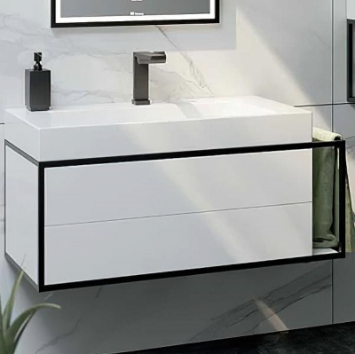 Тумба под раковину Clarberg Logic 80 L LOG0108L подвесная Белая