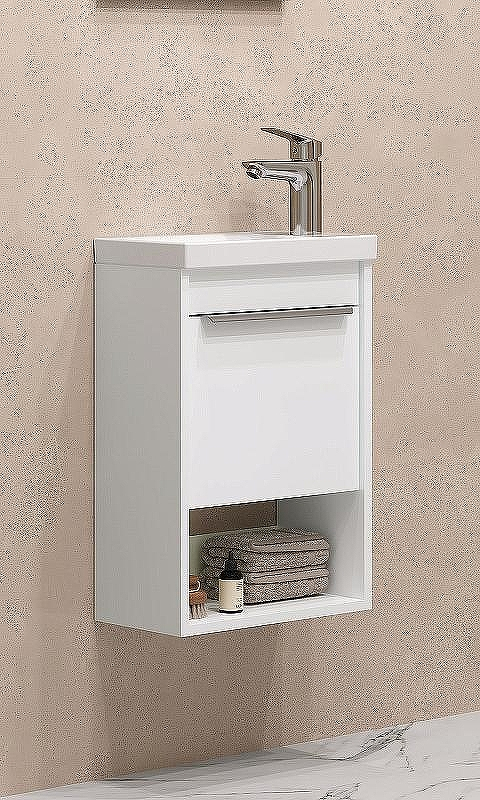 Тумба под раковину Aquaton Хоуп 40 1A287101HP2B0 подвесная Белая матовая, купить, цена, заказать, магазин, доставка, скидка, промокод, купить, цена, заказать, магазин, доставка, скидка, промокод