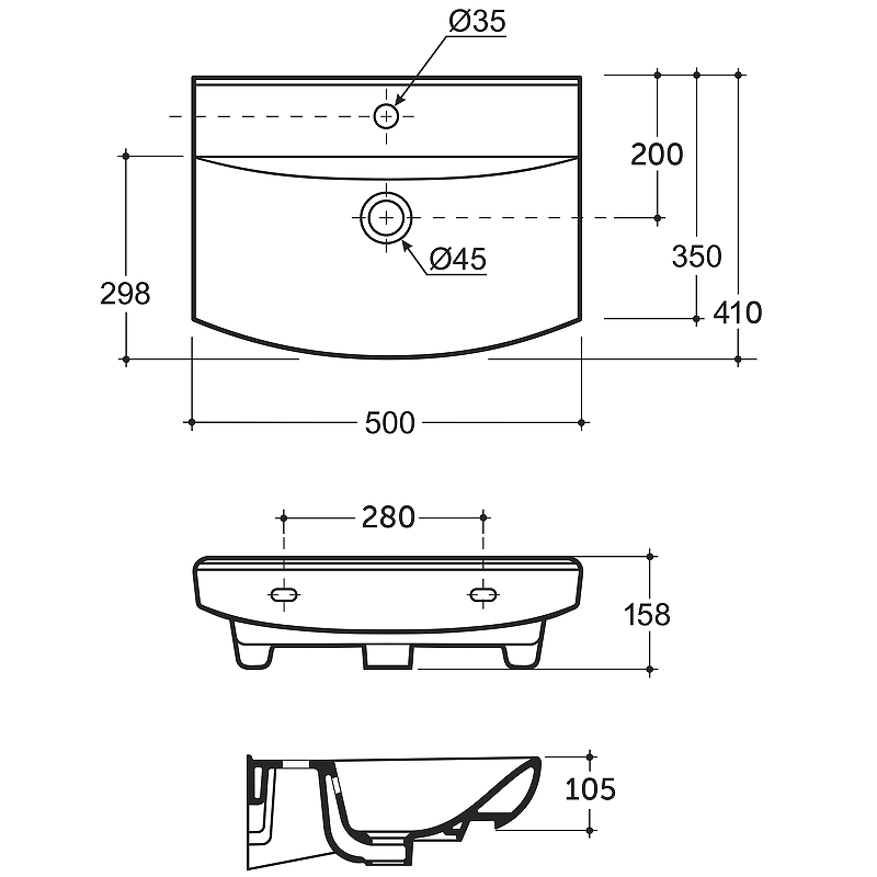 Тумба с раковиной Misty Сканди 50 УТ000023180 Белый Дуб крафт золотой Антрацит, купить, цена, заказать, магазин, доставка, скидка, промокод, купить, цена, заказать, магазин, доставка, скидка, промокод