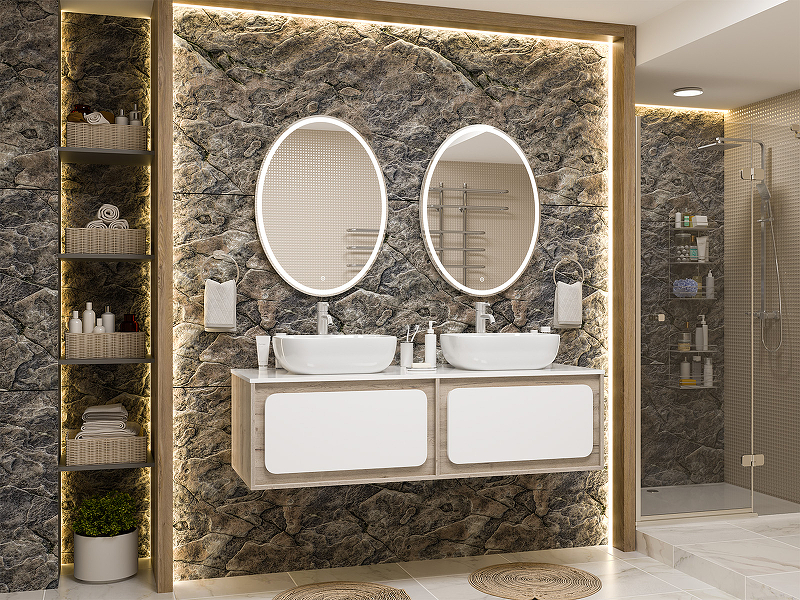 Тумба с раковиной Misty Дубль 150 УТ000014442 подвесная Белый Дуб Галифакс, купить, цена, заказать, магазин, доставка, скидка, промокод, купить, цена, заказать, магазин, доставка, скидка, промокод