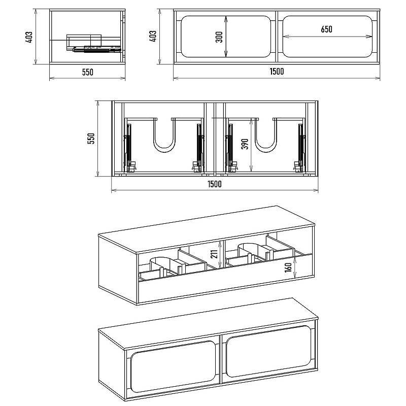 Тумба с раковиной Misty Дубль 150 УТ000014442 подвесная Белый Дуб Галифакс, купить, цена, заказать, магазин, доставка, скидка, промокод, купить, цена, заказать, магазин, доставка, скидка, промокод