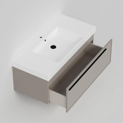 Тумба под раковину La Fenice Elba 100 FNC-01-ELB-C-100 подвесная Бежевая матовая