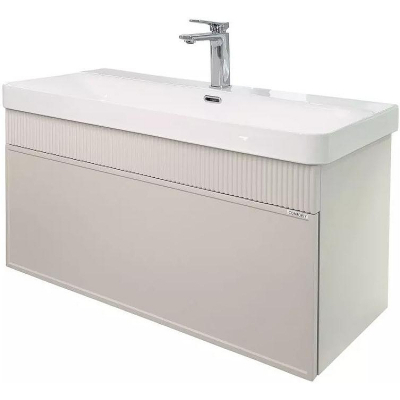 Тумба с раковиной Comforty Мадрид 100М 00-00020148 подвесная Серый шелк