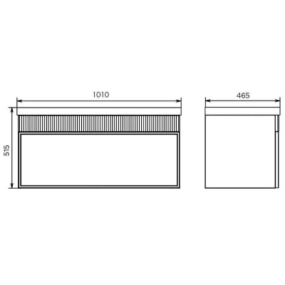 Тумба с раковиной Comforty Мадрид 100М 00-00020148 подвесная Серый шелк