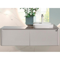 Тумба с раковиной Black&White Universe U915.1400R 140 R 9151401 подвесная Glossy light grey, купить, цена, заказать, магазин, доставка, скидка, промокод, купить, цена, заказать, магазин, доставка, скидка, промокод