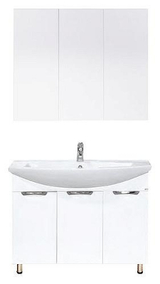 Тумба с раковиной Misty Лаванда 105 УТ000000071 Белая