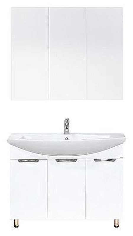 Тумба с раковиной Misty Лаванда 105 УТ000000071 Белая, купить, цена, заказать, магазин, доставка, скидка, промокод, купить, цена, заказать, магазин, доставка, скидка, промокод