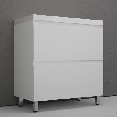 Тумба под раковину Style Line Манхэттен 80 ЛС-00002371 цвет Белый матовый