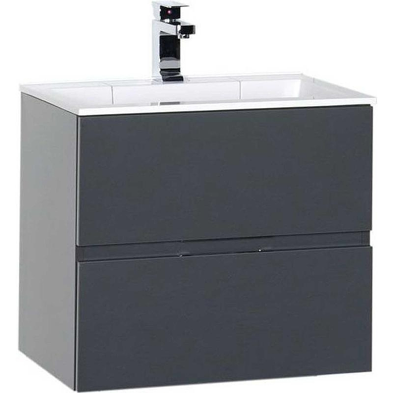 Тумба под раковину Aquanet Алвита 60 183991 подвесная Серый антрацит, купить, цена, заказать, магазин, доставка, скидка, промокод, купить, цена, заказать, магазин, доставка, скидка, промокод