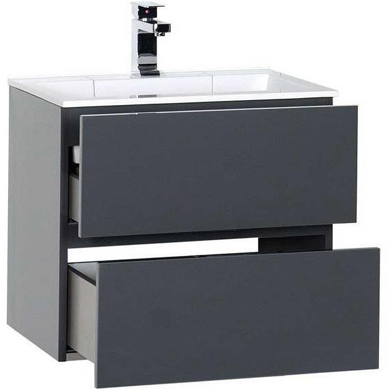 Тумба под раковину Aquanet Алвита 60 183991 подвесная Серый антрацит, купить, цена, заказать, магазин, доставка, скидка, промокод, купить, цена, заказать, магазин, доставка, скидка, промокод