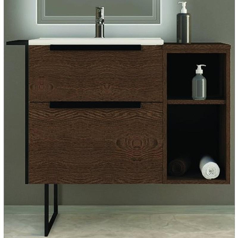 Тумба под раковину Cezares Urban 74 55158 подвесная Frassino scuro без ножки и боковой полки, купить, цена, заказать, магазин, доставка, скидка, промокод, купить, цена, заказать, магазин, доставка, скидка, промокод