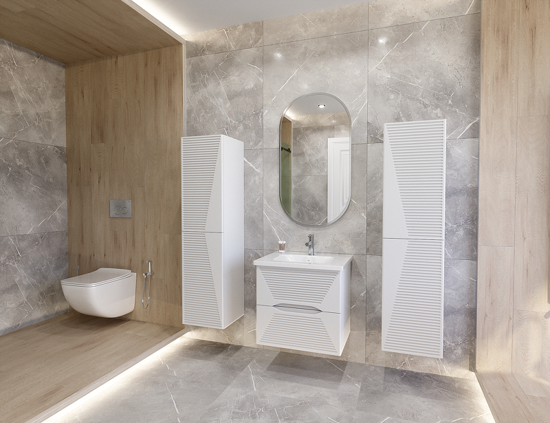 Тумба под раковину Caprigo Modo Terza 60 35611-SF027 подвесная цвет Белый, купить, цена, заказать, магазин, доставка, скидка, промокод, купить, цена, заказать, магазин, доставка, скидка, промокод