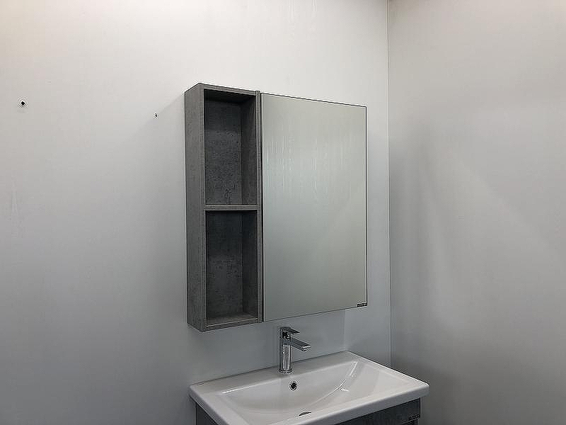 Зеркальный шкаф Comforty Осло 70 00-00006164 Бетон светлый, купить, цена, заказать, магазин, доставка, скидка, промокод, купить, цена, заказать, магазин, доставка, скидка, промокод