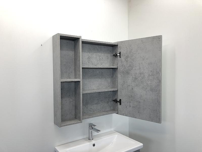 Зеркальный шкаф Comforty Осло 70 00-00006164 Бетон светлый, купить, цена, заказать, магазин, доставка, скидка, промокод, купить, цена, заказать, магазин, доставка, скидка, промокод