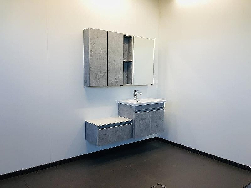 Зеркальный шкаф Comforty Осло 70 00-00006164 Бетон светлый, купить, цена, заказать, магазин, доставка, скидка, промокод, купить, цена, заказать, магазин, доставка, скидка, промокод