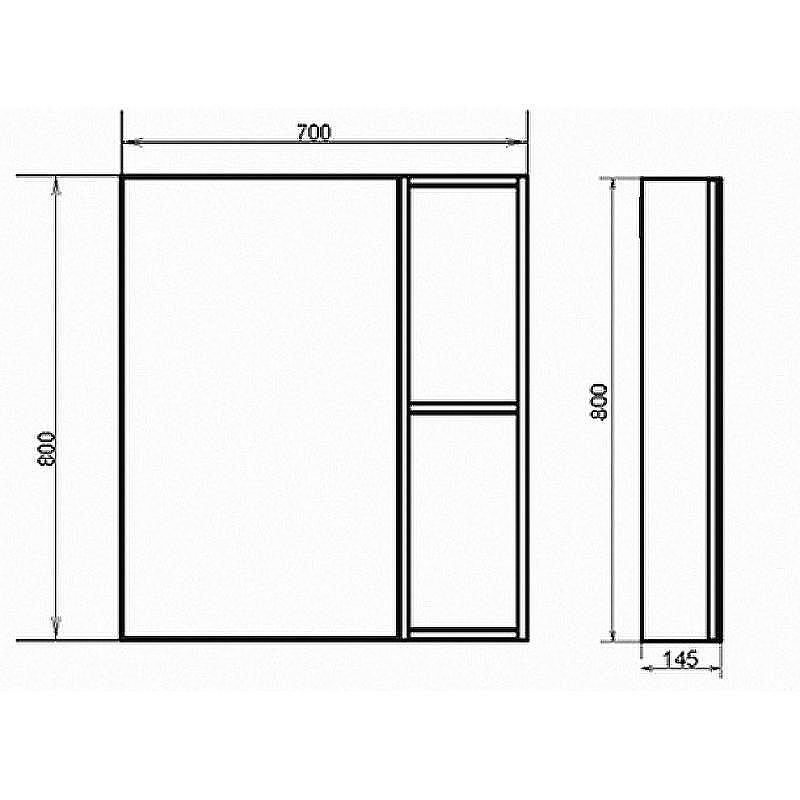 Зеркальный шкаф Comforty Осло 70 00-00006164 Бетон светлый, купить, цена, заказать, магазин, доставка, скидка, промокод, купить, цена, заказать, магазин, доставка, скидка, промокод