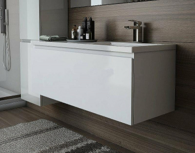 Тумба с раковиной Эстет Dallas Luxe 130 R ФР-00002275 подвесная Белая