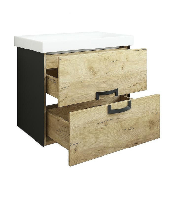 Тумба под раковину Sanflor Выборг 60 С16294 подвесная Дуб крафт золотой