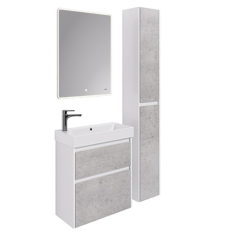 Шкаф пенал Dreja Slim 30 99.0505 Бетон Белый глянец, купить, цена, заказать, магазин, доставка, скидка, промокод, купить, цена, заказать, магазин, доставка, скидка, промокод