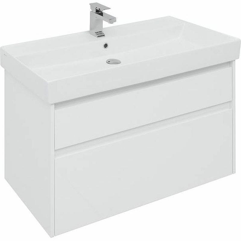 Тумба под раковину Aquanet Nova Lite Slim Synergy 100 249940 подвесная Белая глянцевая, купить, цена, заказать, магазин, доставка, скидка, промокод, купить, цена, заказать, магазин, доставка, скидка, промокод